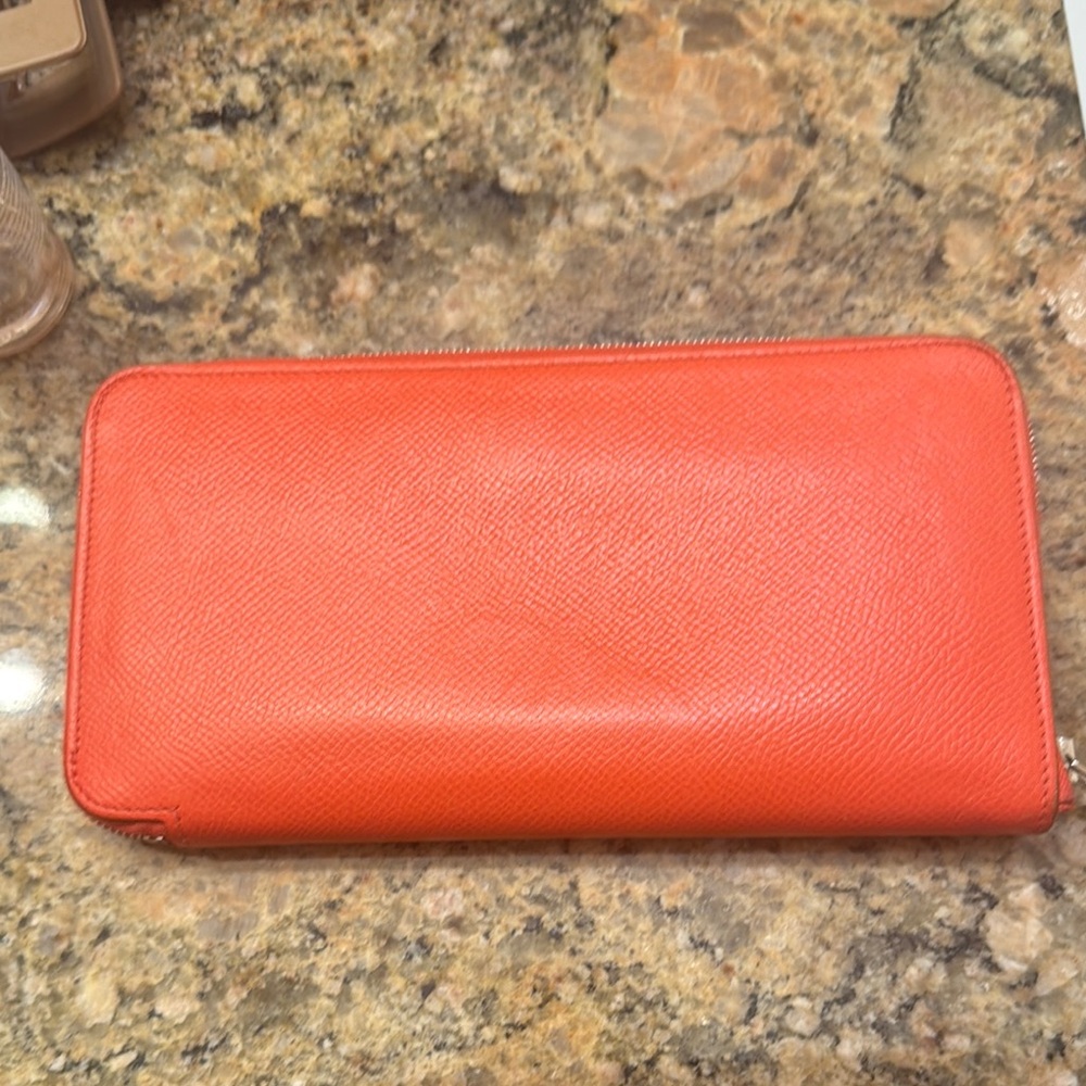 Hermes Orange Wallet